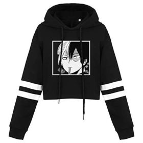 FANCYLEO Youth My Hero Academia Hoodie for Kids Teen Girls Boys Crew Neck Stripe Pullover Sweatshirt 0