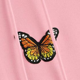 DIDK Womens Tie Dye Pocket Butterfly Embroidery Drawstring Hoodie Sweatshirt 0 3