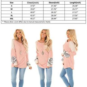 Naggoo Womens Color Block Round Neck Tunic Tops Casual Raglan Sleeve Shirts Blouses Leopard Print Sweatshirt 0 3