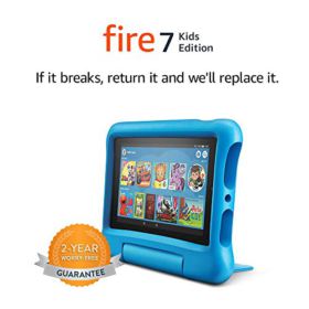 Fire 7 Kids Edition Tablet 7 Display 16 GB Blue Kid Proof Case 0