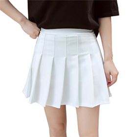 Hoerev Women Girls Short High Waist Pleated Skater Tennis School Skirt 0 2