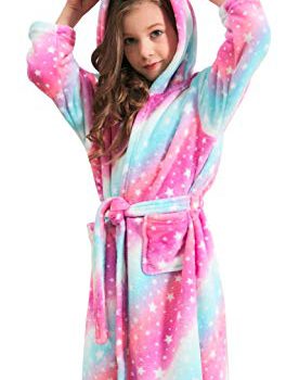 Physician Unicorn Tender Unicorn Hooded Bathrobe Sleepwear – Unicorn Presents for Women