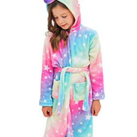 Doctor Unicorn Soft Unicorn Hooded Bathrobe Sleepwear Unicorn Gifts for Girls 0 0