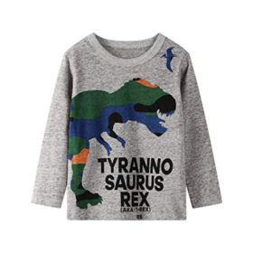 Boys Long Sleeve T Shirt Cotton Casual Winter Crewneck Basic Active Tops Tee Tunic Shirts 3 Packs Sets 0