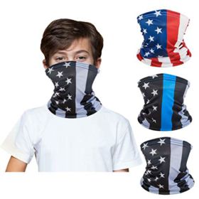 3 Pack Kids Sun UV Protection Face Bandanas Neck Gaiter Reusable Breathable Mask Scarf Balaclava for 3 12 Years Boys Girls 0
