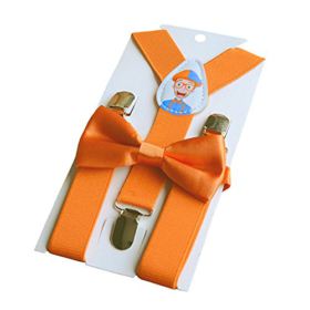 Blippi Kids Orange Suspenders and Bow Tie for Orange Size ToddlerChild 0 0