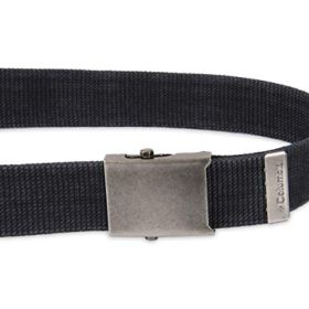 Columbia Mens Boys Military Web Belt Adjustable One Size Cotton Strap and Metal Plaque Buckle 0 1