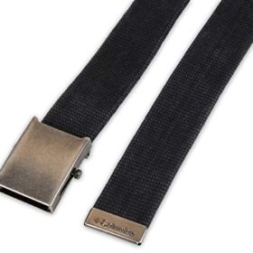 Columbia Mens Boys Military Web Belt Adjustable One Size Cotton Strap and Metal Plaque Buckle 0 2