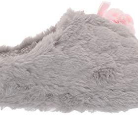 Jessica Simpson Girls Plush Slip On Clogs Comfy Memory Foam Slipper House Shoe with Cute Hearts and Pom Poms for Kids 0 4