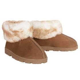 Jessica Simpson Girls Microsuede Bootie Slipper with Faux Fur Trim Cozy Warm Memory Foam House Shoe for Kids 0 5