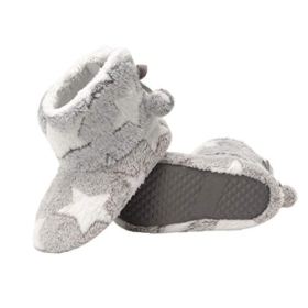 Jessica Simpson Kids Fuzzy Comfy Plush Memory Foam Star Booties Anti Slip House Slipper Shoe 0