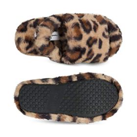 Jessica Simpson Girls Plush Faux Fur Slip on House Slippers with Memory Foam 0 2