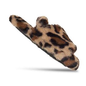 Jessica Simpson Girls Plush Faux Fur Slip on House Slippers with Memory Foam 0 3