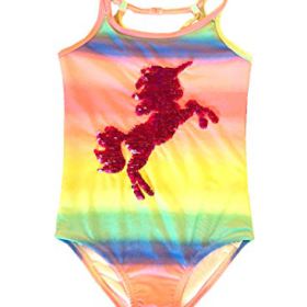 Jessica Simpson Girls Unicorn 1 Piece Swimsuit Size 5 0 0