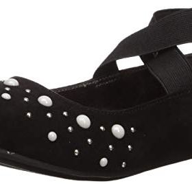 Jessica Simpson Girls Misha Ballet Flat Black 4 Regular US Big Kid 0