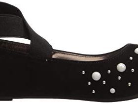 Jessica Simpson Girls Misha Ballet Flat Black 4 Regular US Big Kid 0 4