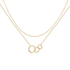 Mevecco Layered Heart Necklace Pendant Handmade 18k Gold Plated Dainty Gold Choker Arrow Bar Layering Long Necklace for Women 0