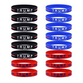 BESIACE 16 Pack Trump 2020 Bracelets Silicone Wristbands Inspirational Motivational Bangle 0 0