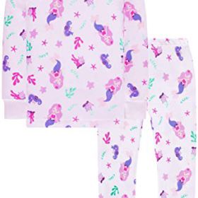shelry Pajamas for Girls Toddler Kids Shoes Pyjamas Children 4 Pack 4 Pieces Princess Sleepwear Pants Set 0 3