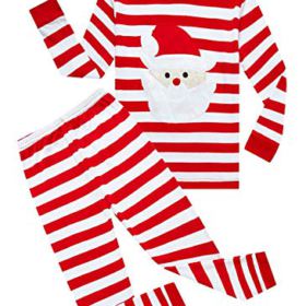 Family Feeling Striped Boys Girls 2 Piece Christmas Pajamas Set 100 Cotton Pjs 0
