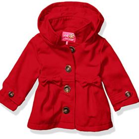 Pink Platinum Baby Girls Wool Coat with Cute Bow Applique 0 1