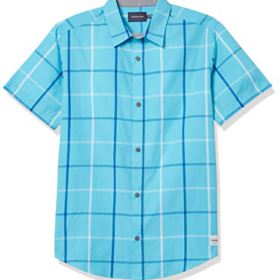 Calvin Klein Boys’ Quick Sleeve Button Up Woven Shirt