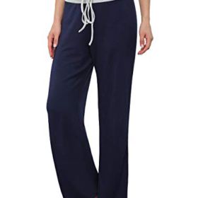 LONGYUAN Womens Comfy Pajama Pants Casual Yoga Pants Drawstring Palazzo Lounge Pants Wide Leg for All Seasons 0