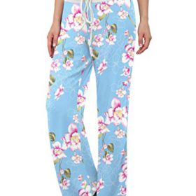LONGYUAN Womens Comfy Pajama Pants Casual Yoga Pants Drawstring Palazzo Lounge Pants Wide Leg for All Seasons 0 1