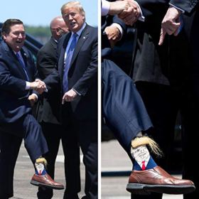 The Original Donald Trump Hair Socks Made in the USA by Gumball Poodle Funny Donald Trump Hair Socks Novelty Gift 0 2