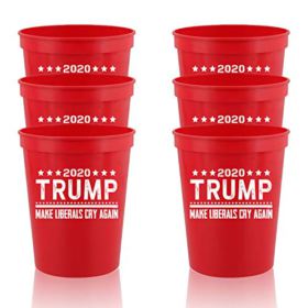 Veracco Trump 2020 Make Liberties Cry Again 16 oz Stadium Cup Recyclable Party Cup Red 6 0