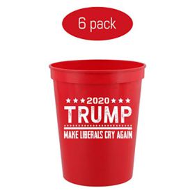 Veracco Trump 2020 Make Liberties Cry Again 16 oz Stadium Cup Recyclable Party Cup Red 6 0 0