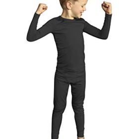 POPINJAY Boys Fleece Thermal Set Kids Long Sleeve Shirt and Pants Underwear 0