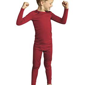 POPINJAY Boys Fleece Thermal Set Kids Long Sleeve Shirt and Pants Underwear 0 1