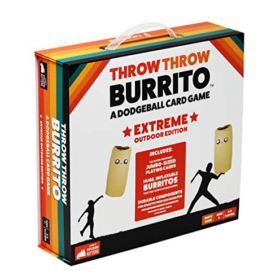 Throw Throw Burrito by Exploding Kittens Extreme Outdoor Edition A Dodgeball Card Game Family Friendly Party Games Card Games for Adults Teens Kids 0