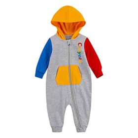 Crayola Childrens Apparel Baby Boys Long Sleeve Hooded Coverall Bodysuit 0