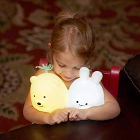 Lumipets Bear Night Light for Kids Cute Silicone LED Animal Baby Nursery Nightlight Which Changes Color by Tap Portable and Rechargeable Gift Lamps for Toddler and Kids Bedroom 0 0