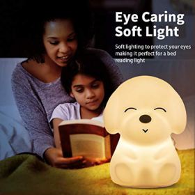 Night Light for Kids Cute Night Light Kawaii Dog Puppy Silicone Baby Nightlight for Children Baby and Toddler Perfect Holiday Gift Guide Idea for Birthday Christmas with Timer 0 0