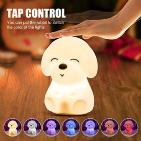 Night Light for Kids Cute Night Light Kawaii Dog Puppy Silicone Baby Nightlight for Children Baby and Toddler Perfect Holiday Gift Guide Idea for Birthday Christmas with Timer 0 1