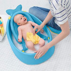 Skip Hop Baby Bath Tub Moby 3 Stage Smart Sling Tub Blue 0 0