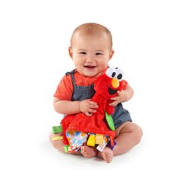 Bright Starts Sesame Street Snuggles with Elmo Babys First Soothing Blanket Ages 0 12 Months 0 0