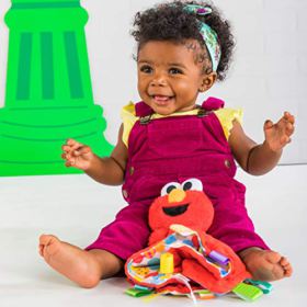 Bright Starts Sesame Street Snuggles with Elmo Babys First Soothing Blanket Ages 0 12 Months 0 1
