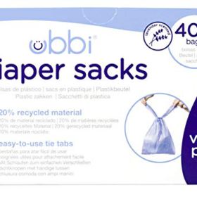 Ubbi Disposable Diaper Sacks Lavender Scented Easy To Tie Tabs Made with Recycled Material Diaper Disposal or Pet Waste Bags 400 count 0 1