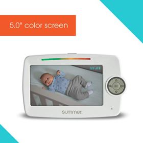 Summer Lookout 5 LCD Video Baby Monitor Digital Zoom Baby Monitor with 1000ft Range Features Two Way Audio Automatic Night Vision Temperature Display and No Hole Wall Mount 0 0