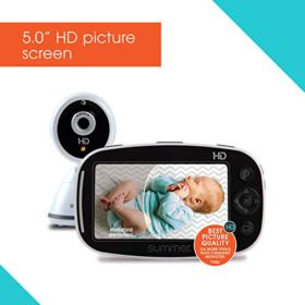 Summer Baby Pixel Zoom HD Video Baby Monitor with 5 Inch Display and Remote Steering Camera High Definition Baby Video Monitor with Clearer Nighttime Views and SleepZone Boundary Alerts 0 0