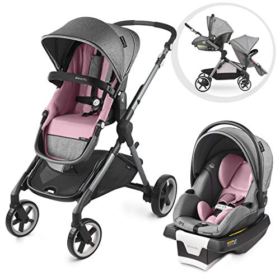 Evenflo Gold Pivot Xpand Single to Double Smart Modular Travel System Opal 0