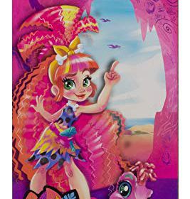 Mattel Cave Club Emberly Doll 8 10 inch Pink Hair Poseable Prehistoric Fashion Doll with Dinosaur Pet and Accessories Gift for 4 Year Olds and Up Multi GNM08 0 3