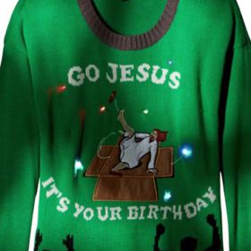 Blizzard Bay Womens Jesus Manger Led Light up Ugly Christmas Sweater 0 1