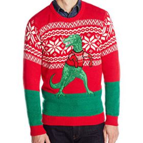 Blizzard Bay Mens Ugly Christmas Sweater Dinosaur 0