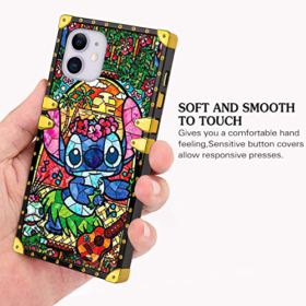DISNEY COLLECTION iPhone 11 61 Inch 2019 Luxury Square Phone Case Classical Retro Art Stitch Design Cover Metal Decoration Corners Precision Cutouts Shockproof Shell 0 2