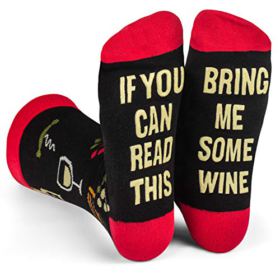 Lavley If You Can Read This Bring Me Novelty Socks Funny Dress Socks For Men and Women 0 0